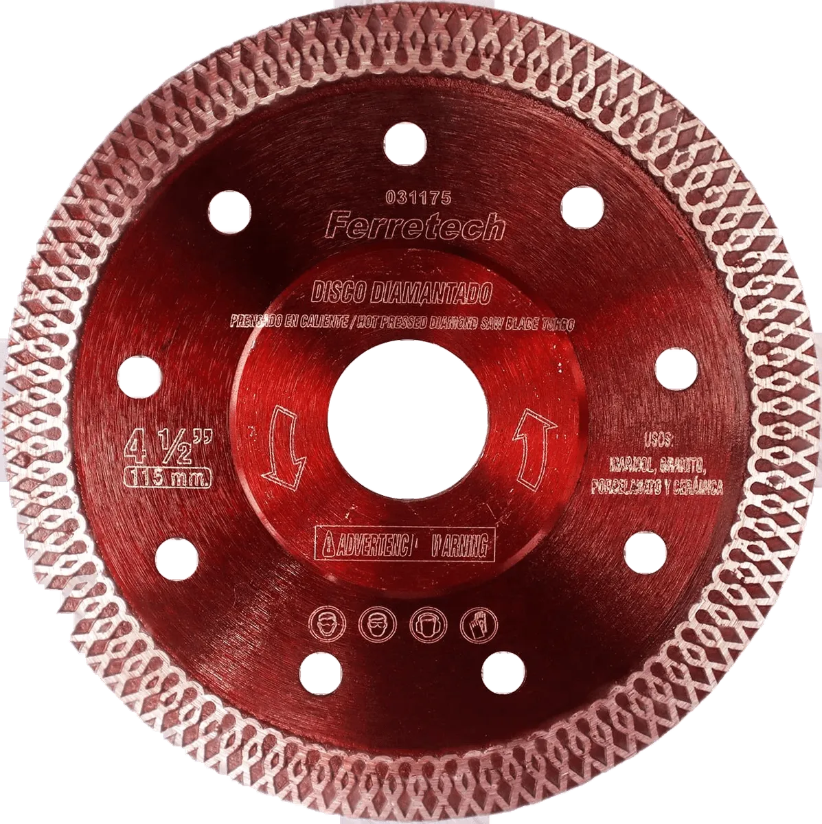 DISCO CORTE DIAMANTADO ULTRA FINO PORCELANATO 4 1/2"