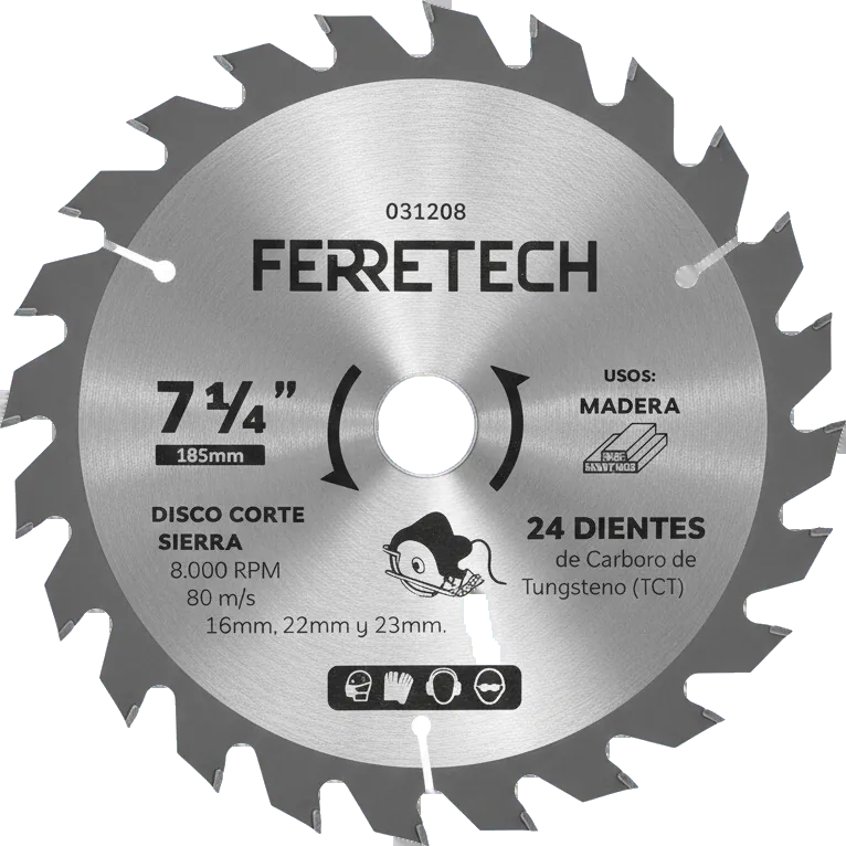 Sierra circular de madera Ferretech