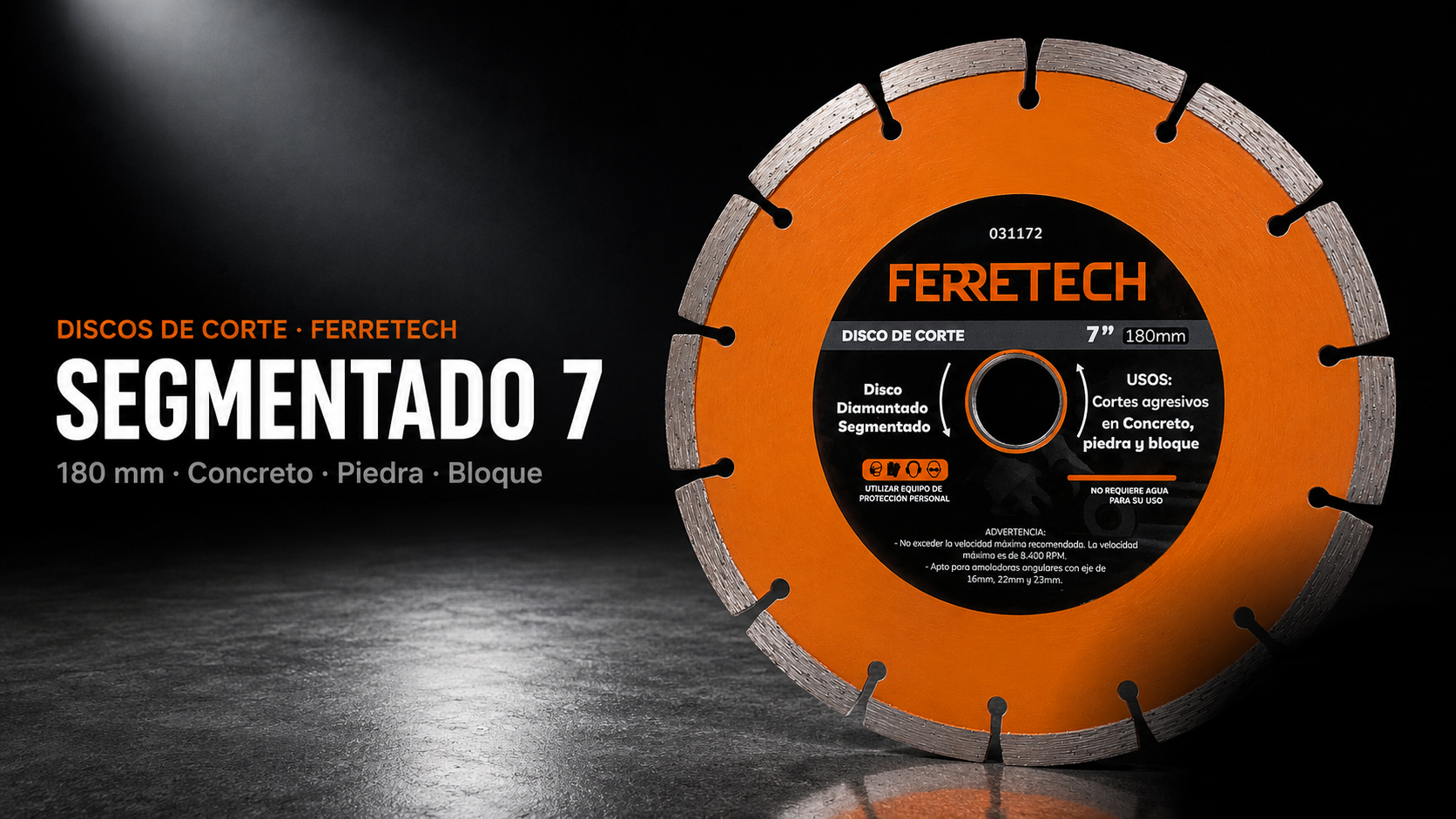 Disco diamantado Segmentado 7"